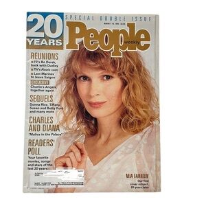 MIA FARROW 20 YEAR ANNIVERSARY 1994 People Magazine BO DEREK PRINCESS DIANA
